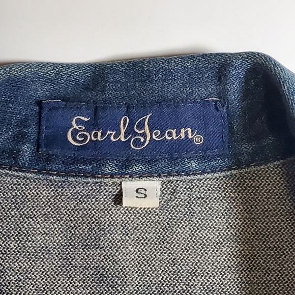 EARL JEAN Vintage 90's Denim Jean Jacket Size Small EUC - Picture 7 of 10